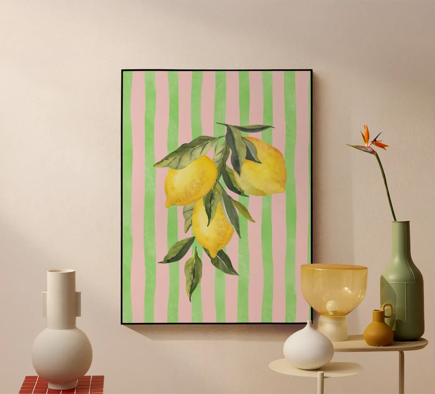 Lemons & Stripes acryl van IamHomeStudio