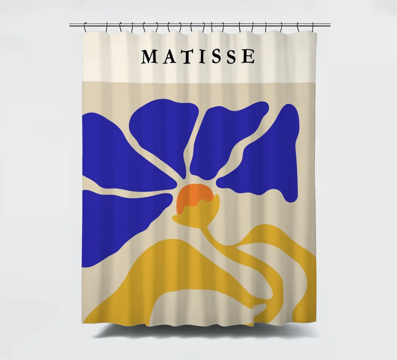 Henri Matisse-Inspired Abstract Floral Art Print cortina de baño de PrintCessStudio