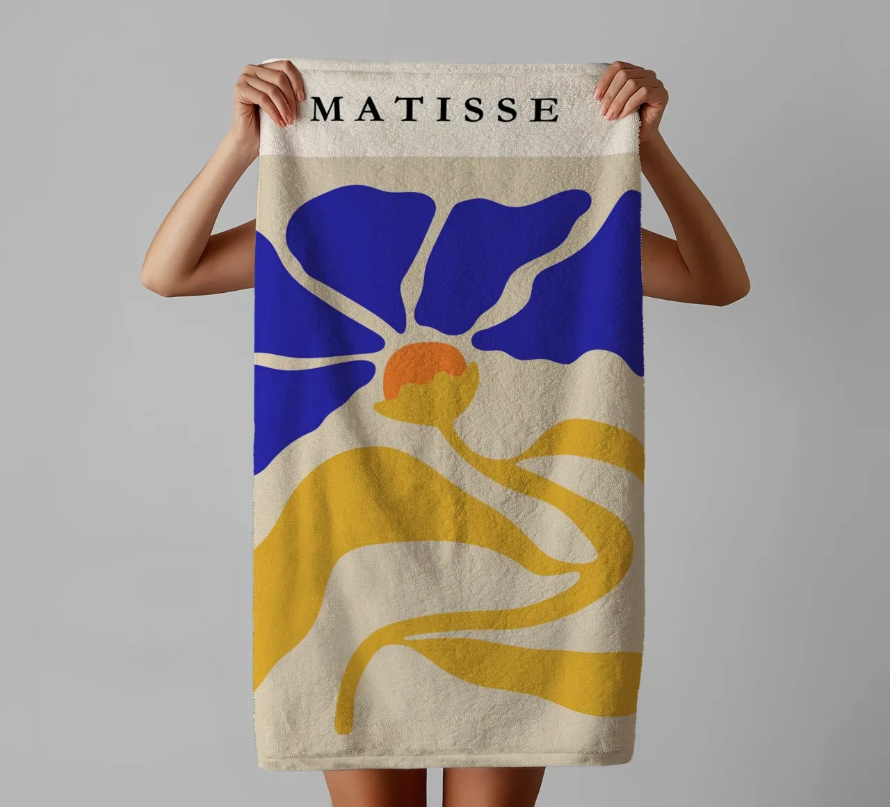 Henri Matisse-Inspired Abstract Floral Art Print asciugamano da bagno da PrintCessStudio