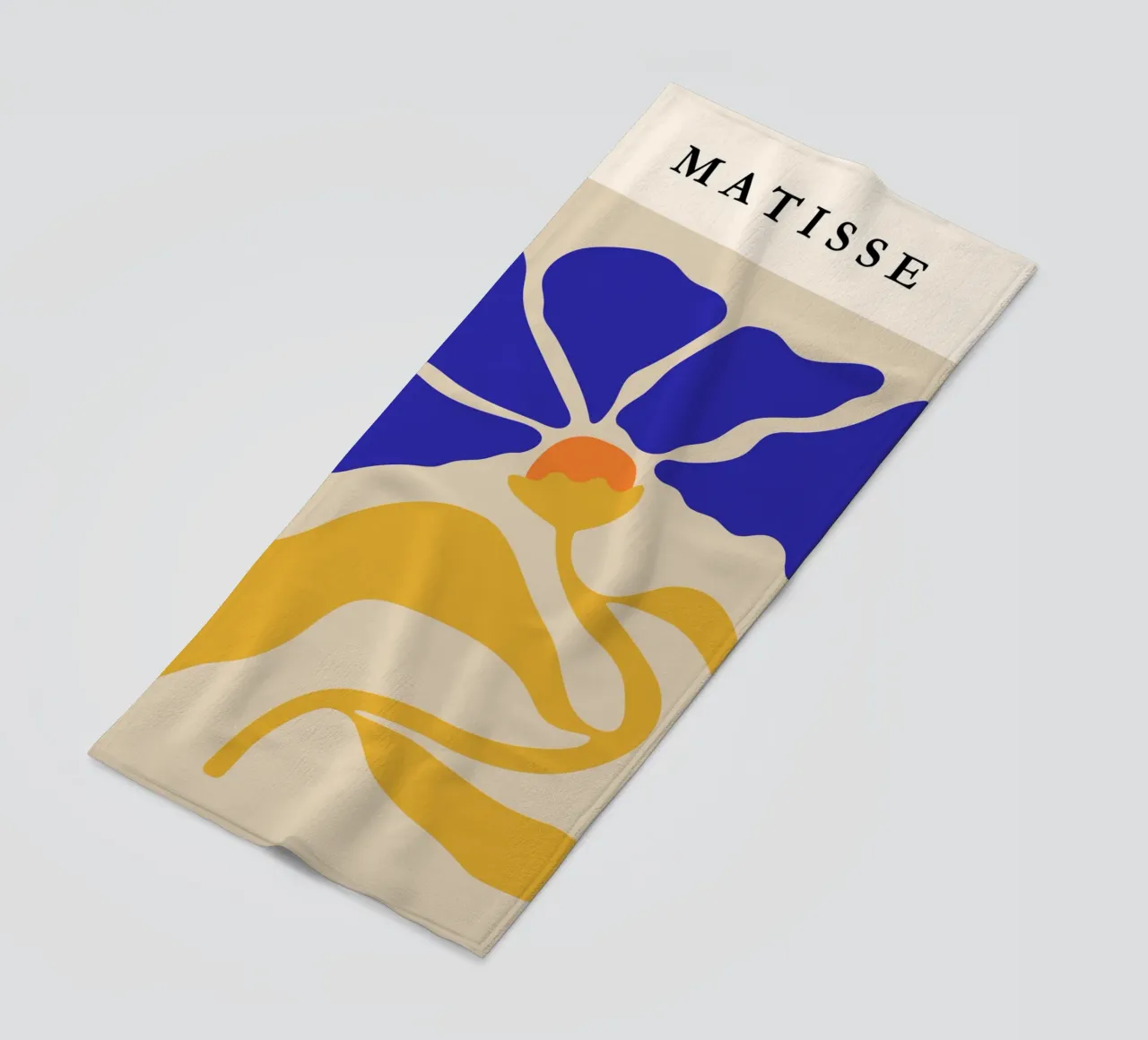 Henri Matisse-Inspired Abstract Floral Art Print telo mare da PrintCessStudio
