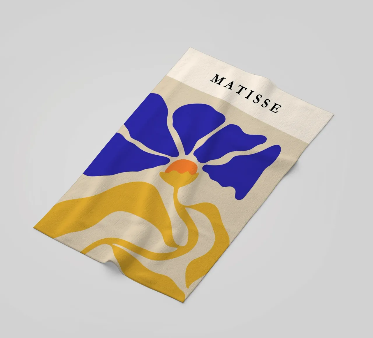 Henri Matisse-Inspired Abstract Floral Art Print telo mare da PrintCessStudio