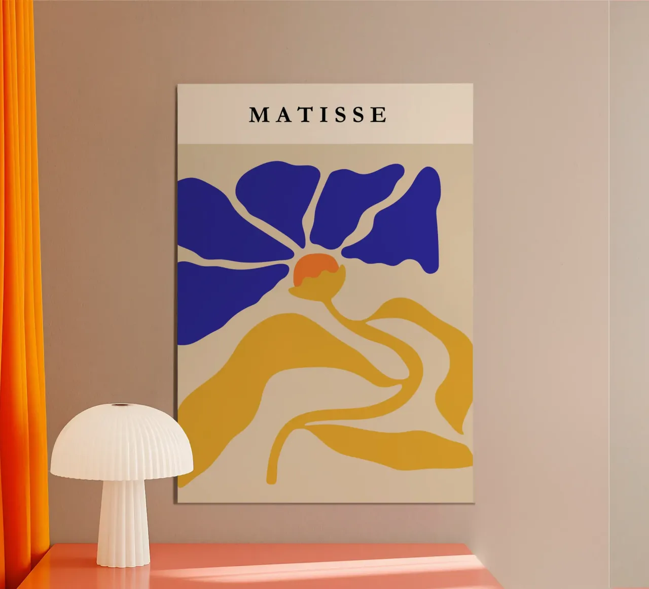 Henri Matisse-Inspired Abstract Floral Art Print alluminio dibond da PrintCessStudio