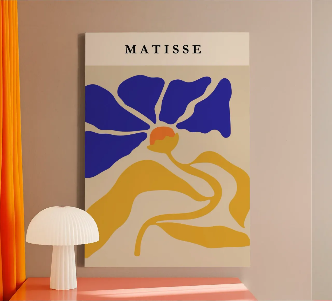 Henri Matisse-Inspired Abstract Floral Art Print canvas met Baklijst van PrintCessStudio