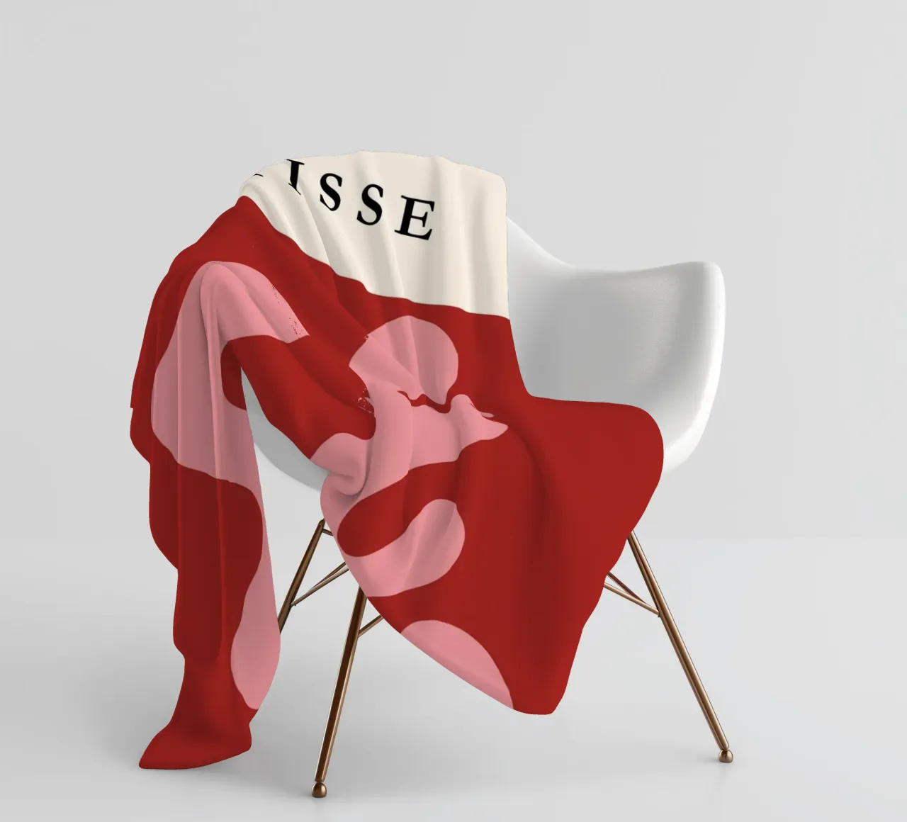 Henri Matisse-Inspired Abstract Wall Art – Red & Pink coperta in pile da PrintCessStudio
