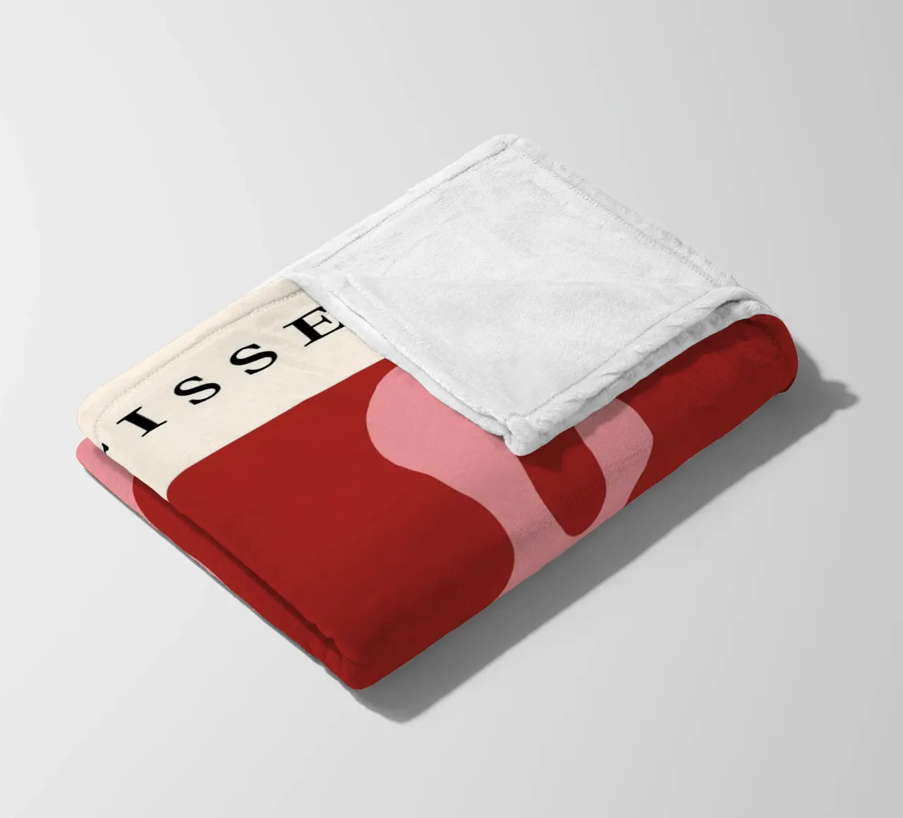 Henri Matisse-Inspired Abstract Wall Art – Red & Pink coperta in pile da PrintCessStudio