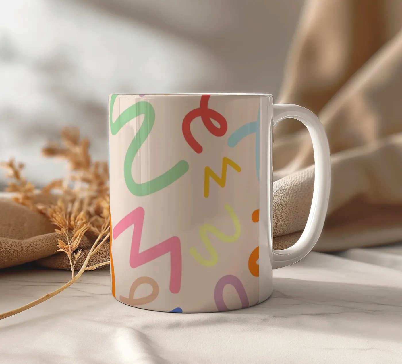 Scribbles ceramic mug by susanapaz