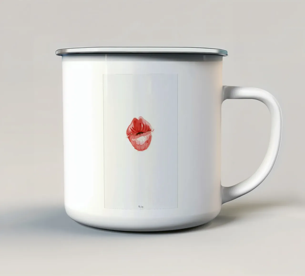 Kiss 3 tazza in smalto da Mie Frey Damgaard