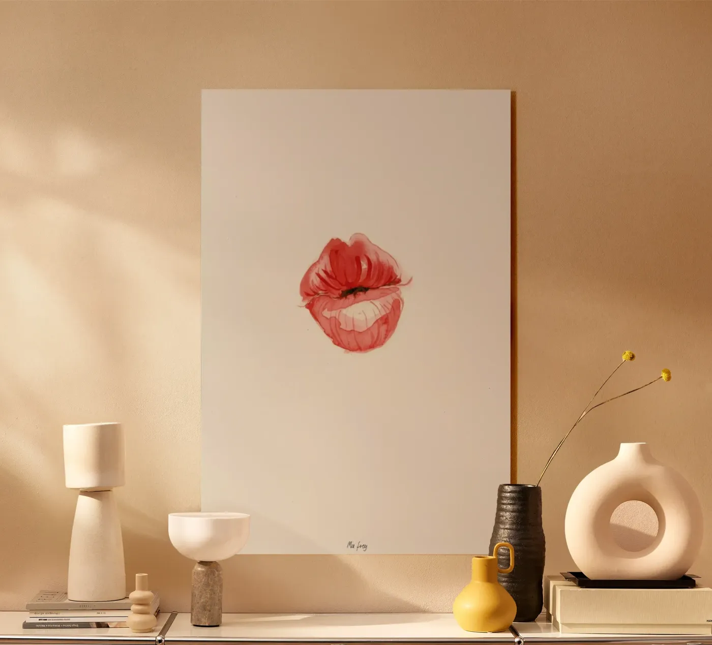 Kiss 3 plexiglass da Mie Frey Damgaard