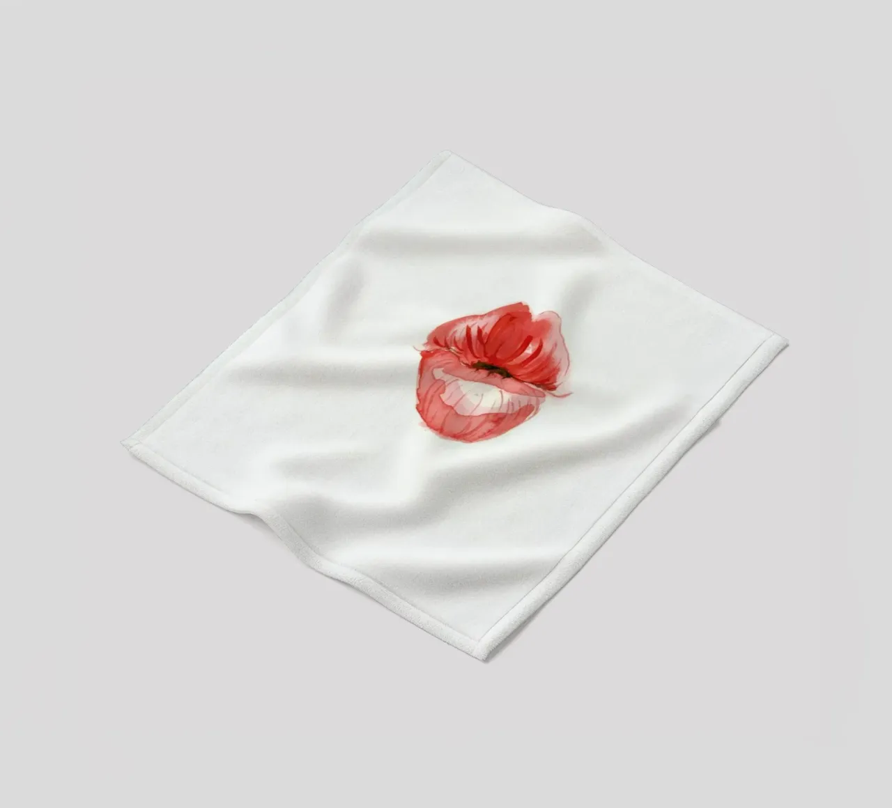 Kiss 3 fleece blanket by Mie Frey Damgaard