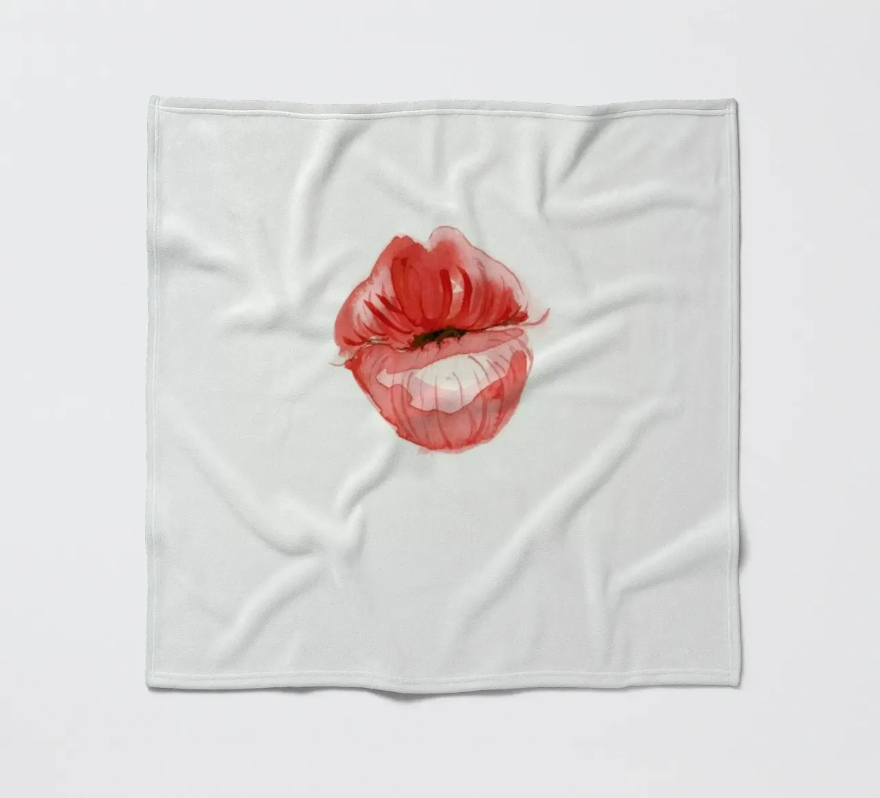Kiss 3 fleece blanket by Mie Frey Damgaard