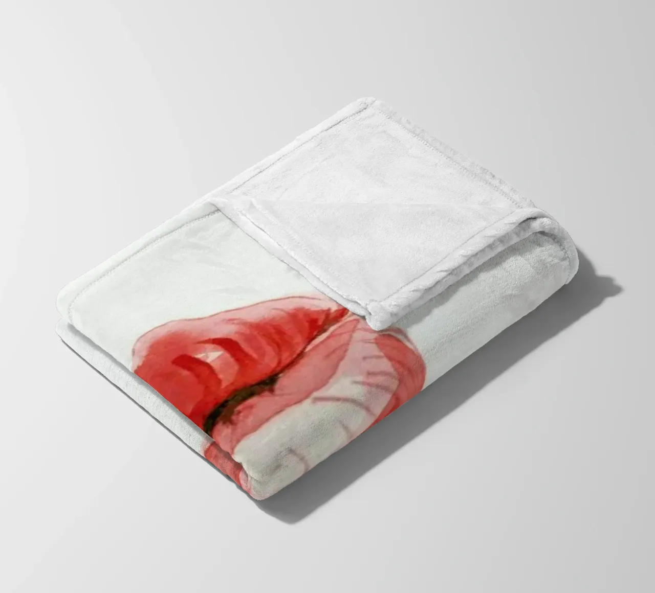 Kiss 3 fleece blanket by Mie Frey Damgaard