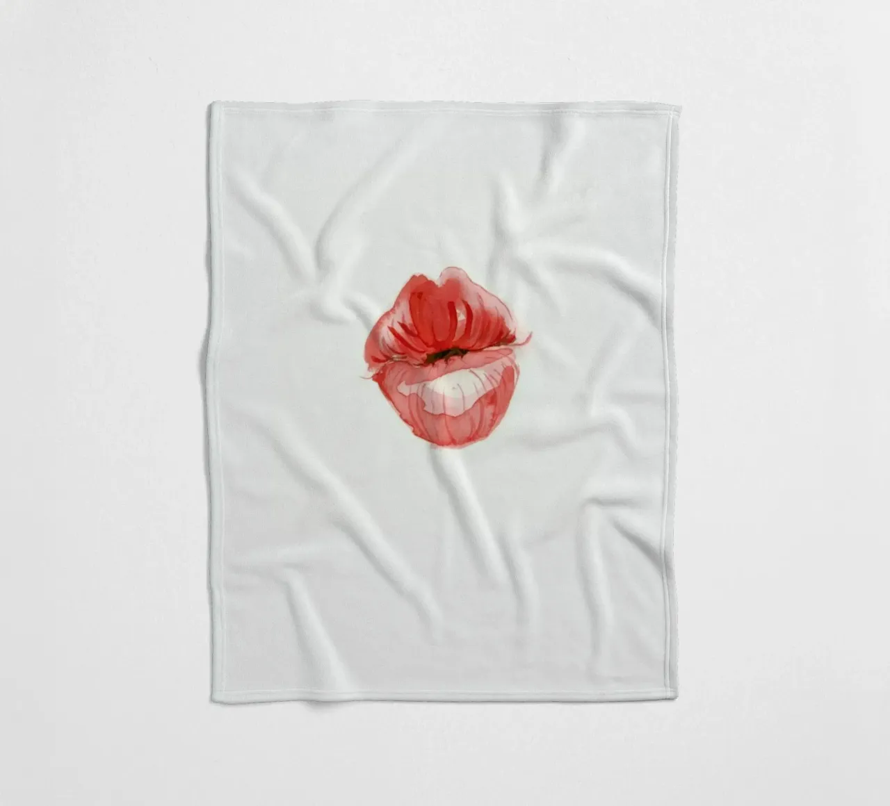Kiss 3 fleece blanket by Mie Frey Damgaard