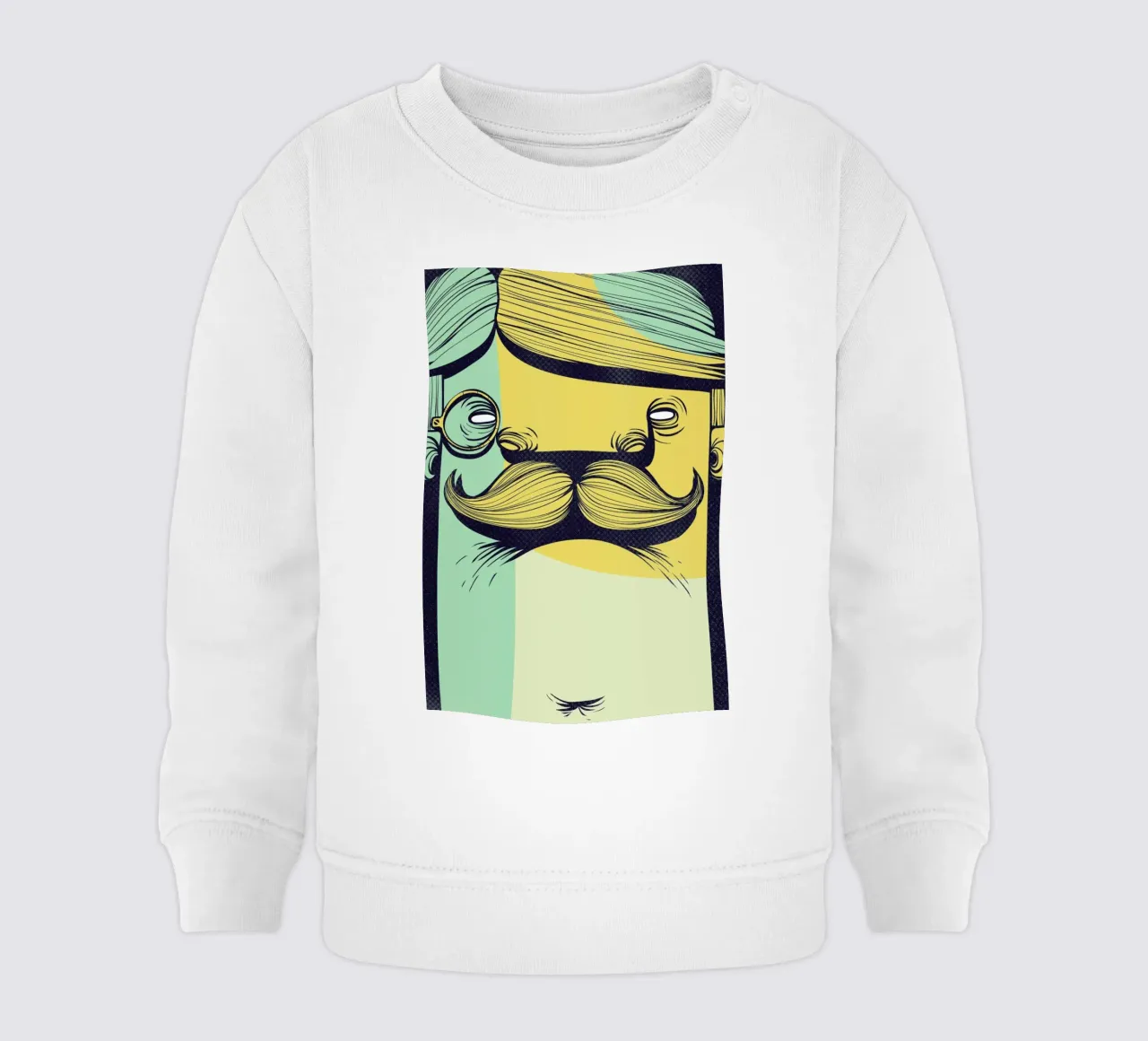 THE MUSTACHE felpa neonato da Caio Beltrão