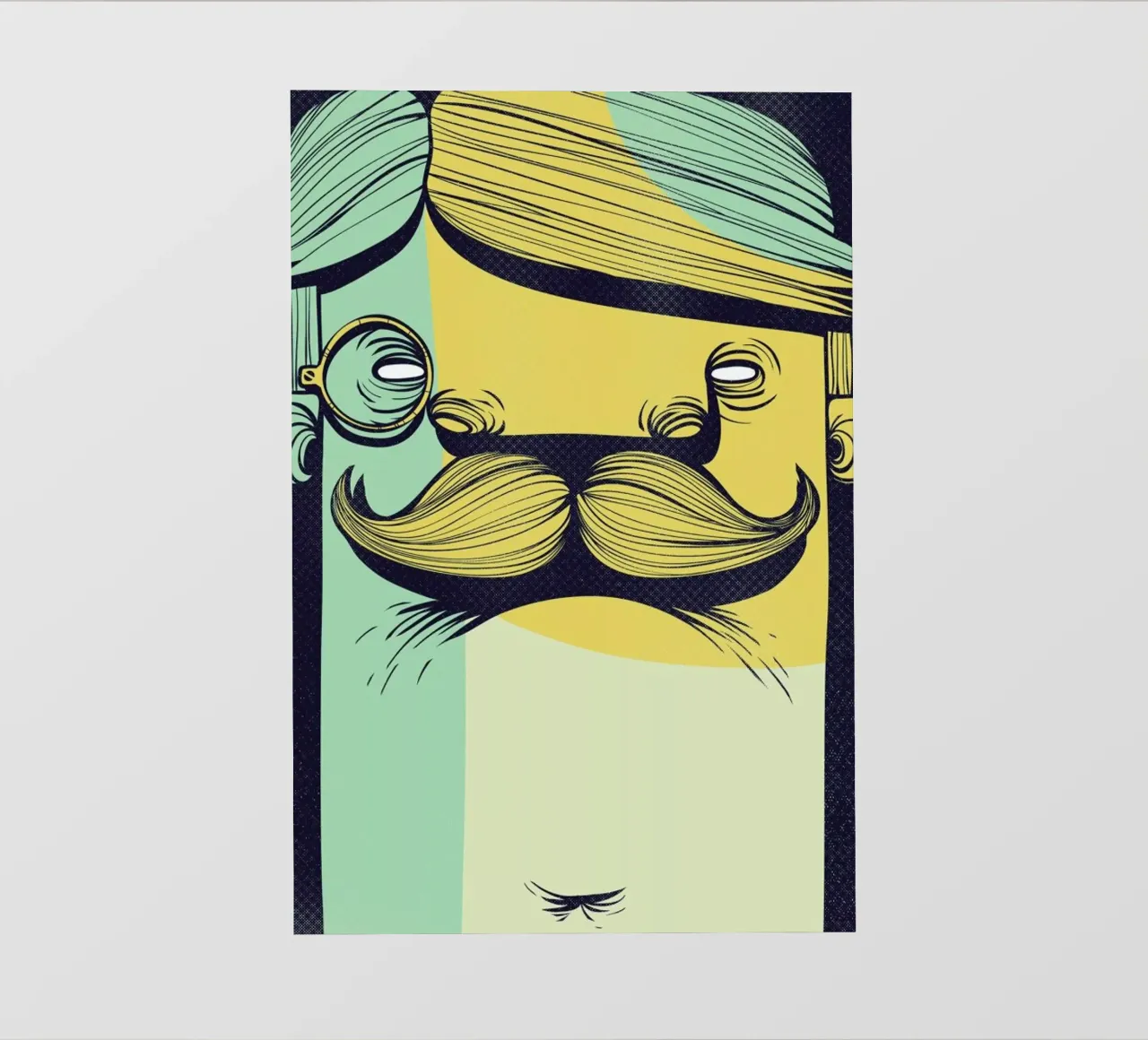 THE MUSTACHE telo in pvc da Caio Beltrão
