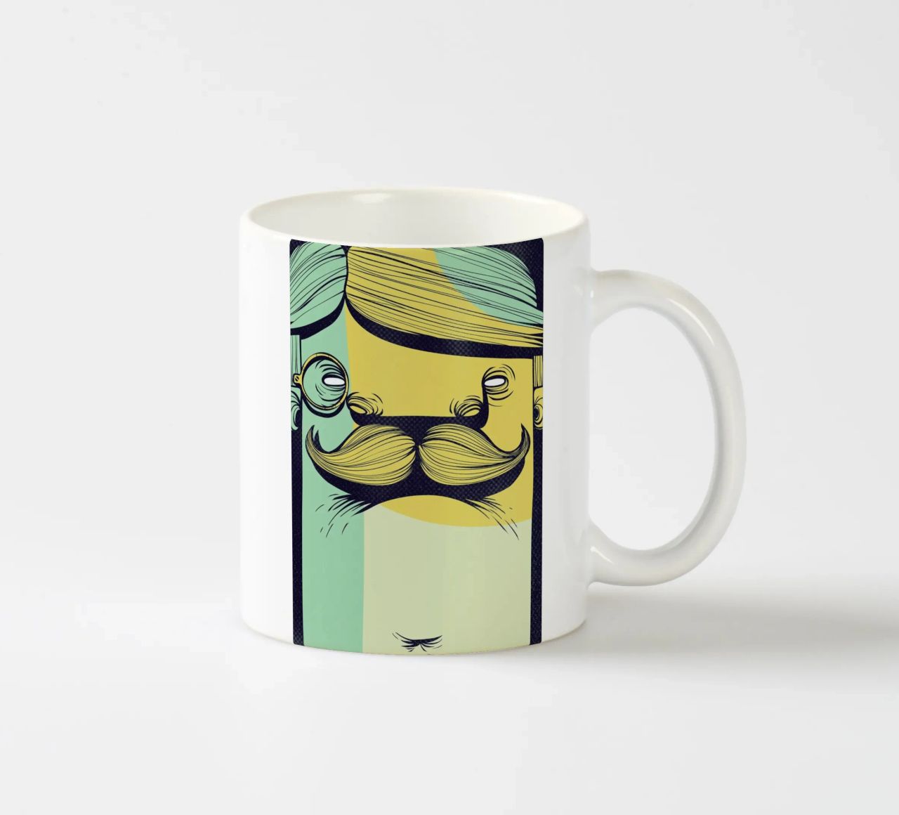 THE MUSTACHE tazza in ceramica da Caio Beltrão