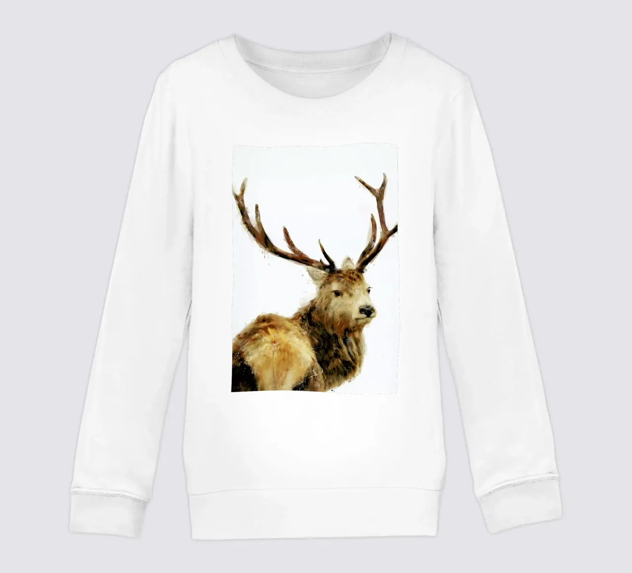 Winter Red Deer kinder sweatshirt van Amy Hamilton