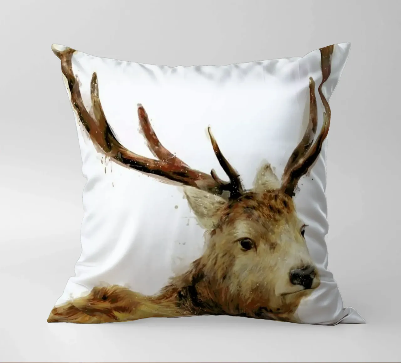 Winter Red Deer decorative cushion by Amy Hamilton