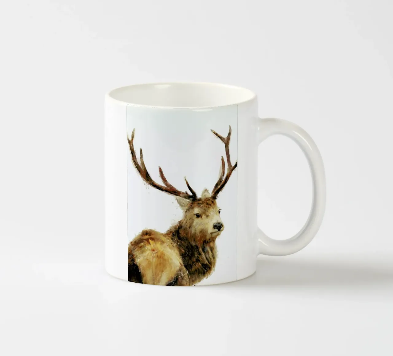 Winter Red Deer tazza in ceramica da Amy Hamilton