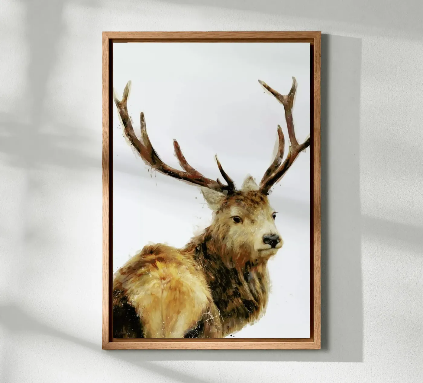 Winter Red Deer forex plate by Amy Hamilton