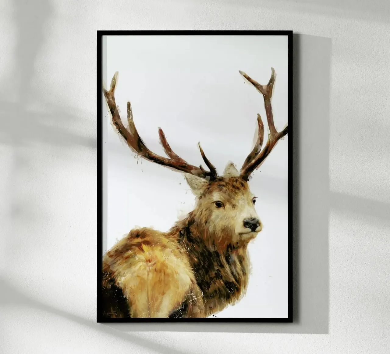 Winter Red Deer poster da Amy Hamilton