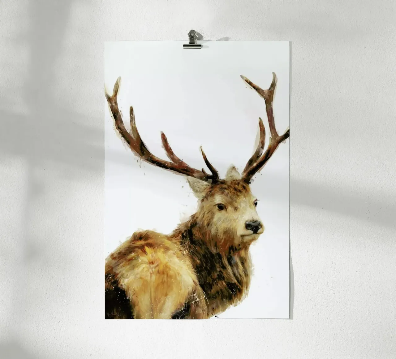 Winter Red Deer poster da Amy Hamilton