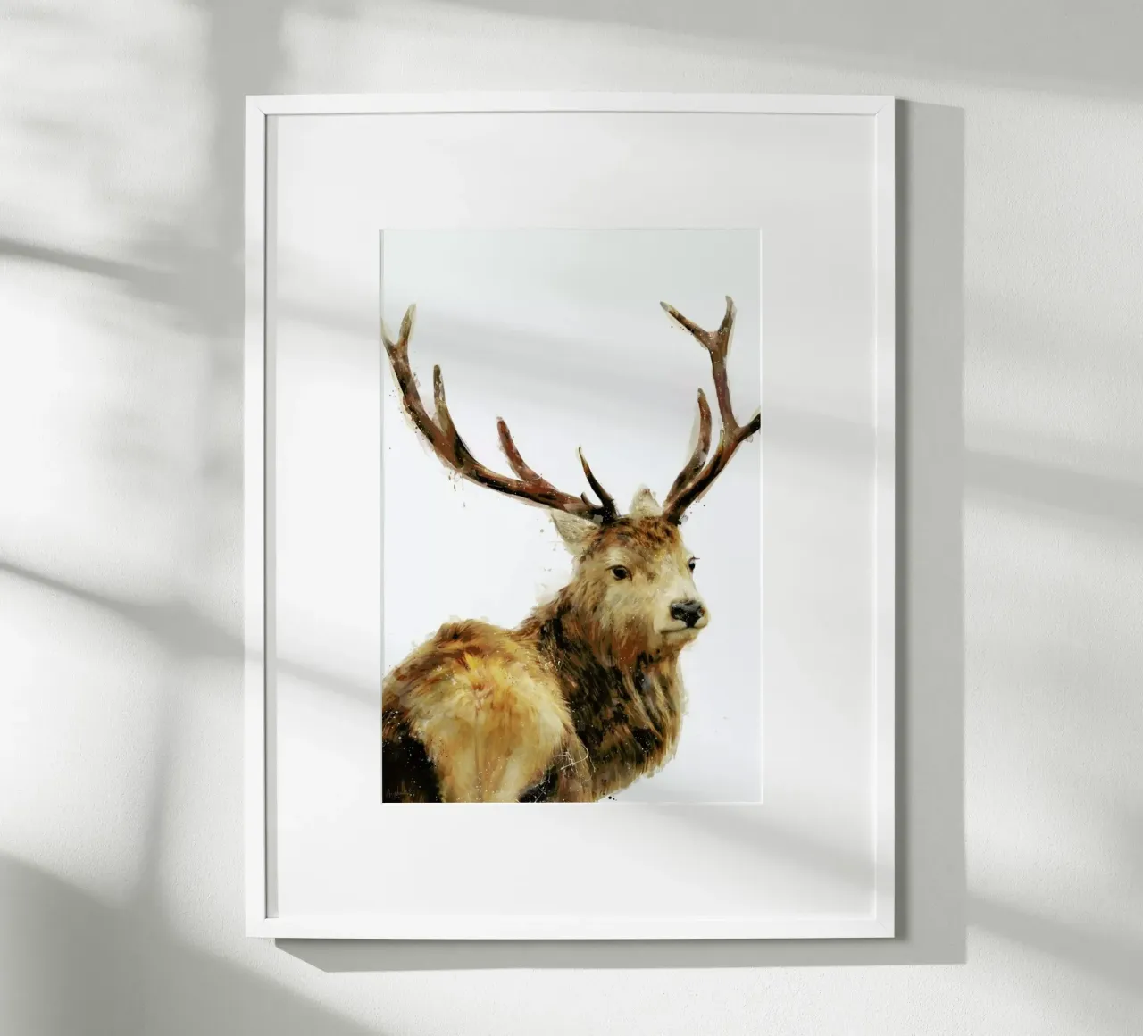 Winter Red Deer poster da Amy Hamilton