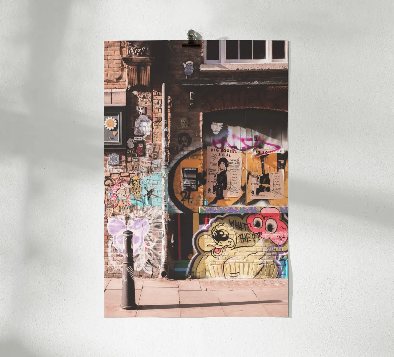 Londra, Inghilterra I Muro di mattoni colorati a Shoreditch carta hahnemühle da Julie Travel Photography