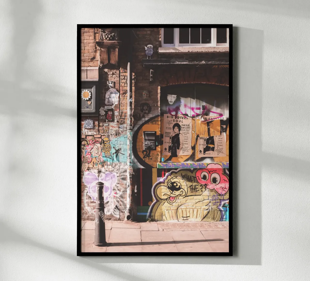 Londra, Inghilterra I Muro di mattoni colorati a Shoreditch carta hahnemühle da Julie Travel Photography