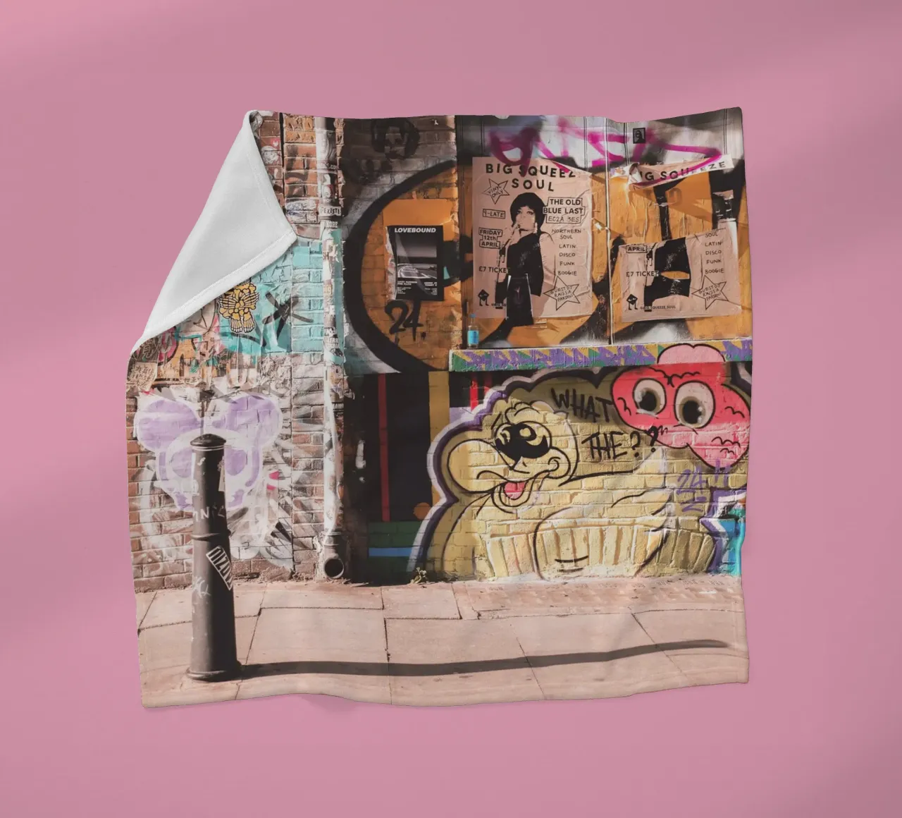 Londra, Inghilterra I Muro di mattoni colorati a Shoreditch coperta in pile da Julie Travel Photography