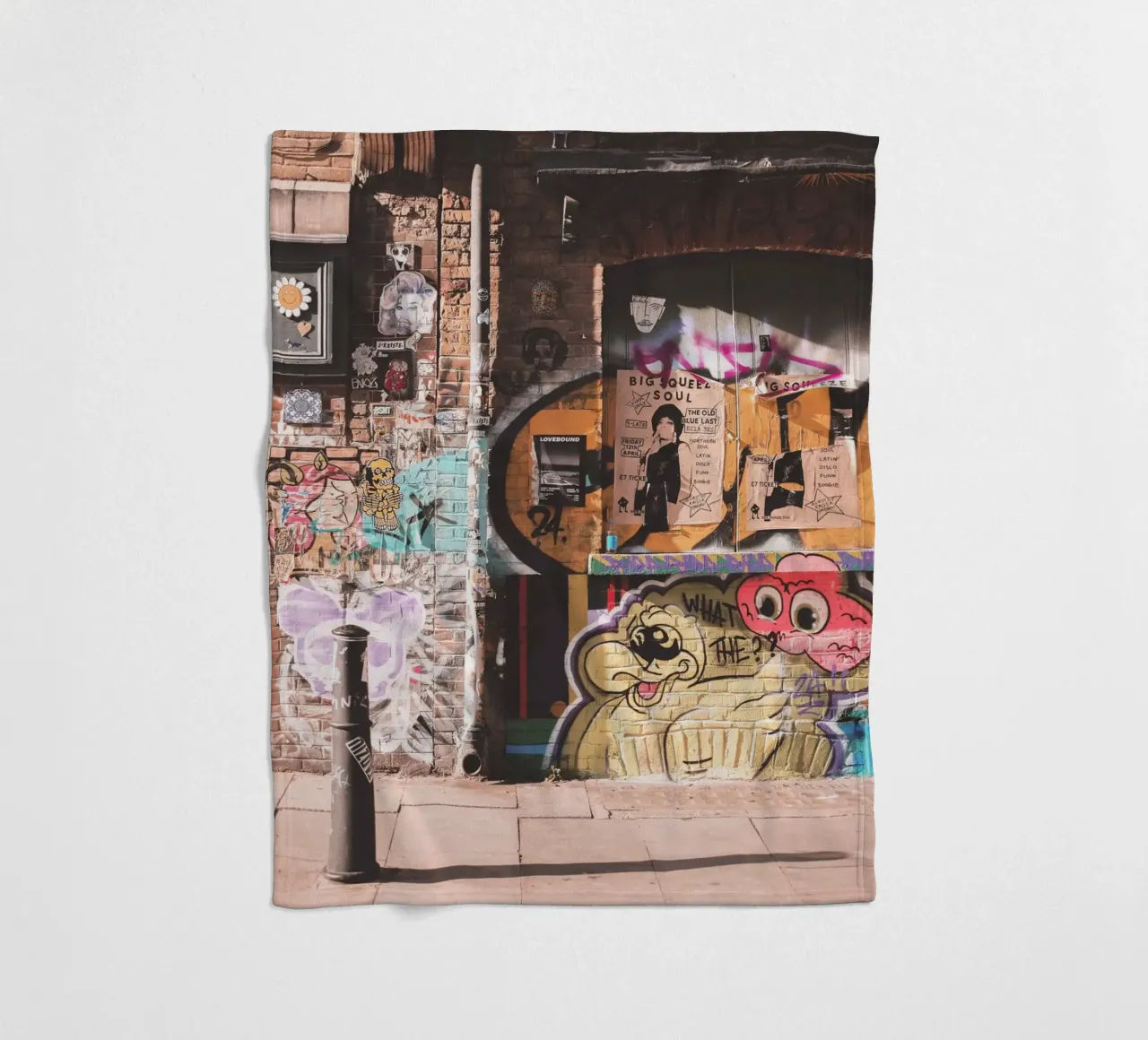 Londra, Inghilterra I Muro di mattoni colorati a Shoreditch coperta in pile da Julie Travel Photography
