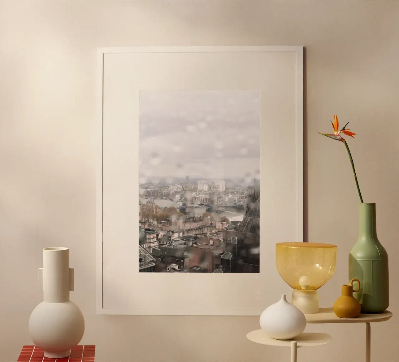 Londra, Inghilterra I Tower Bridge e il Tamigi sotto la pioggia carta hahnemühle da Julie Travel Photography