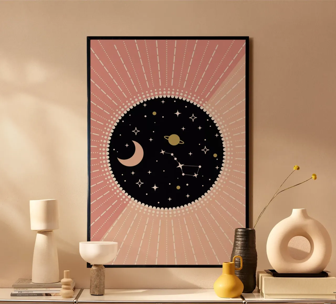 Planet Love II poster con telaio in plastica da cafelab