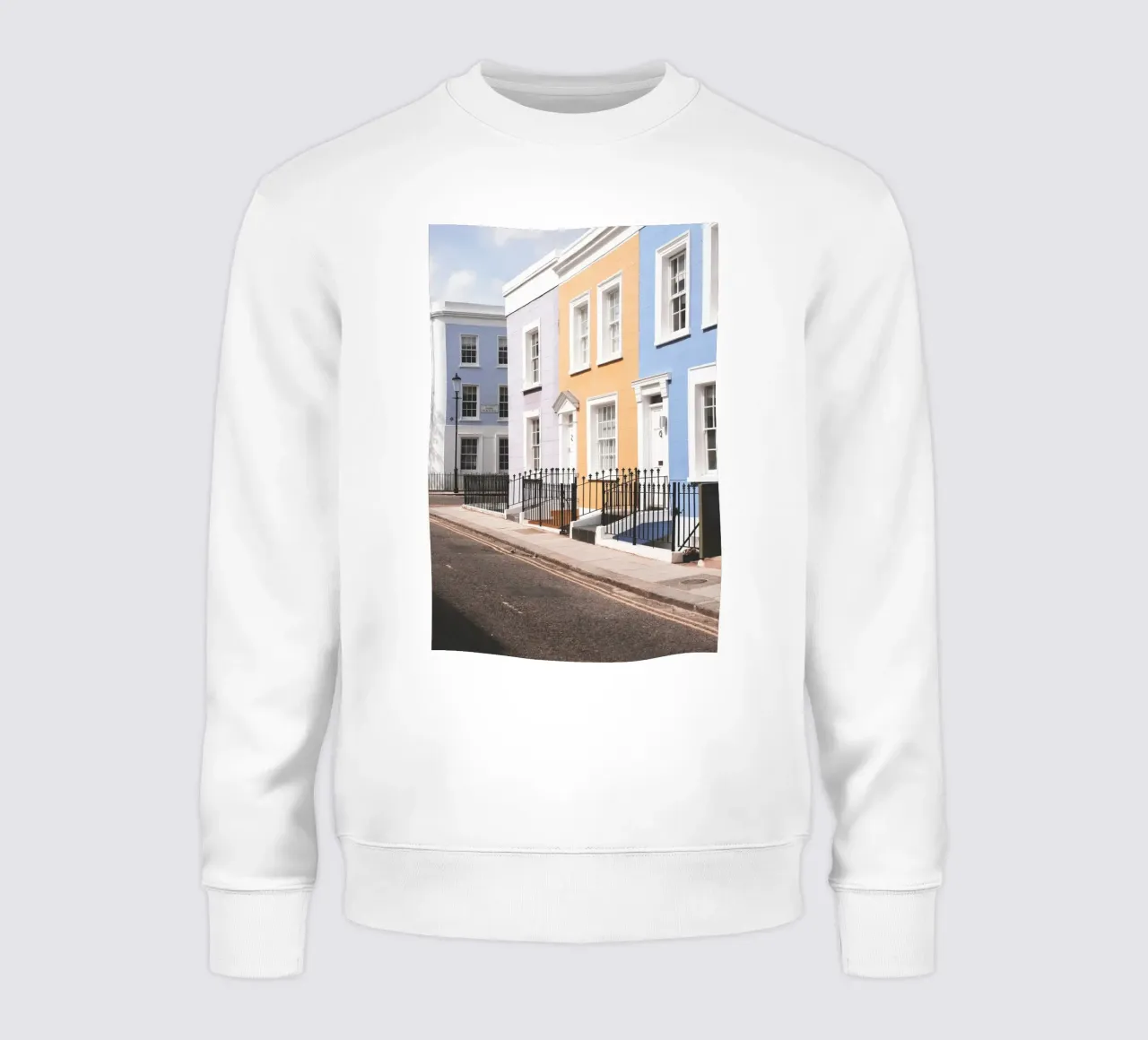 Londra, Inghilterra I Street a Notting Hill e case colorate felpa da Julie Travel Photography