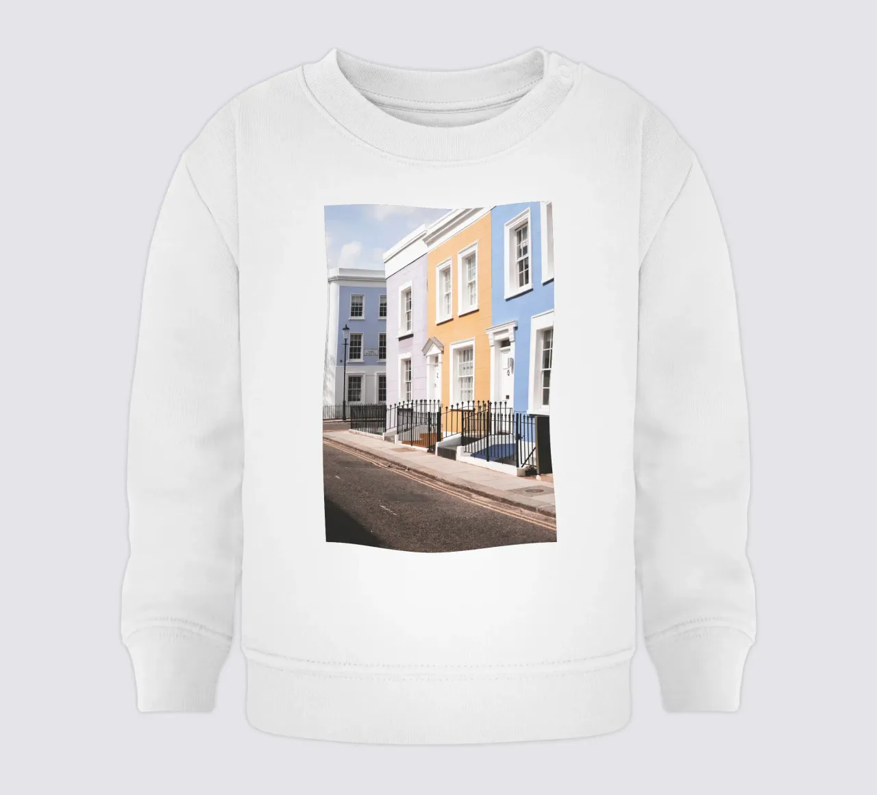 Londra, Inghilterra I Street a Notting Hill e case colorate felpa neonato da Julie Travel Photography