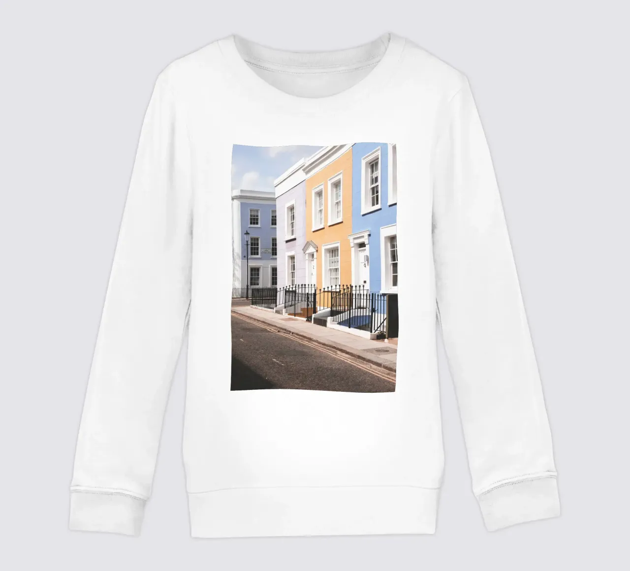 Londra, Inghilterra I Street a Notting Hill e case colorate felpa bambino da Julie Travel Photography