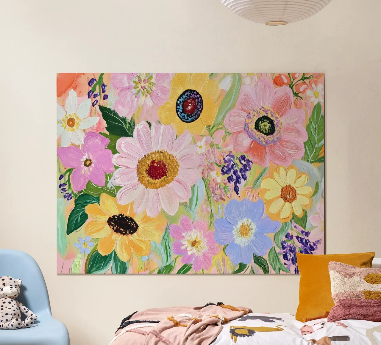 Fiori delicati poster con telaio in alluminio da IamHomeStudio
