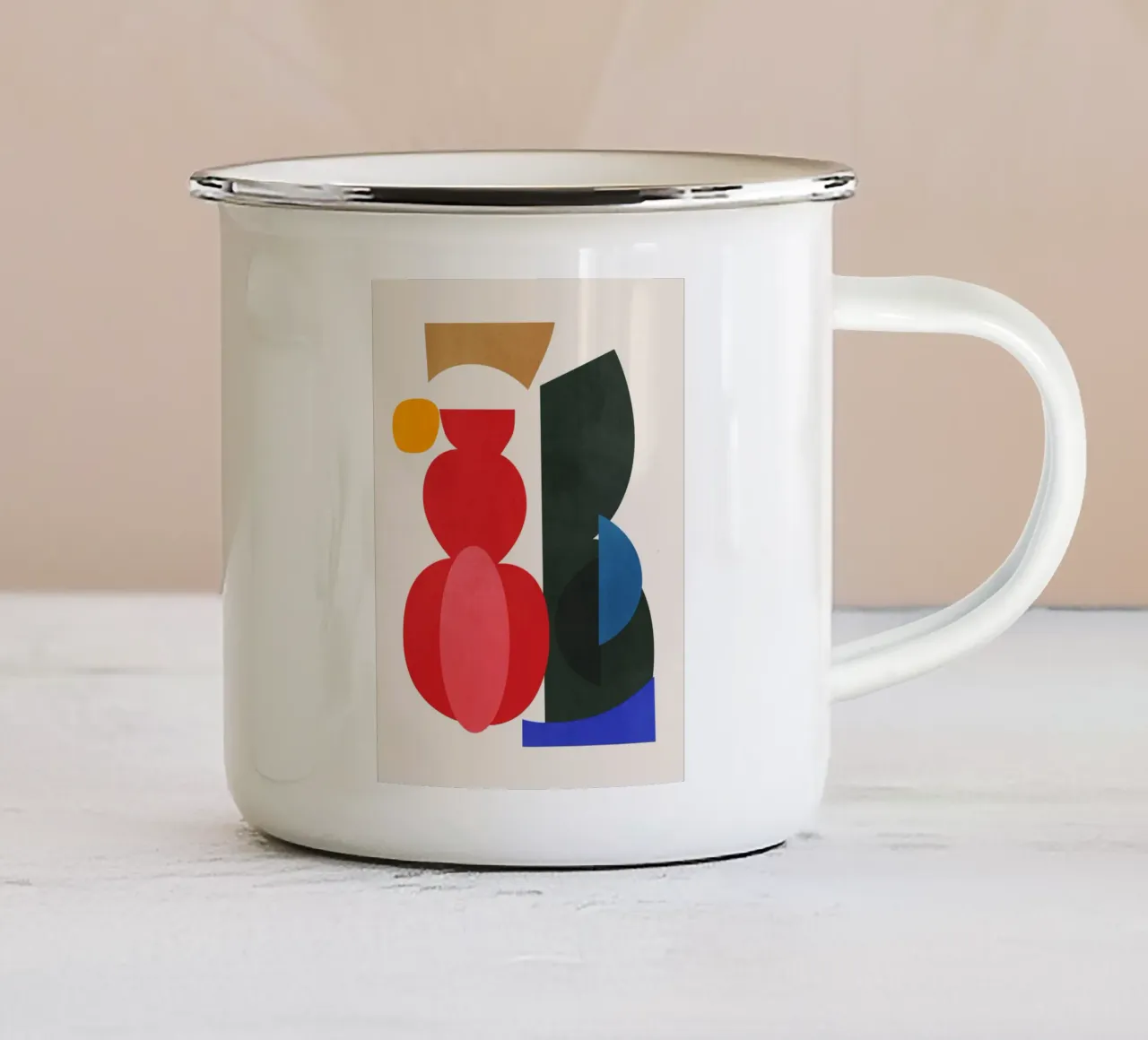 Astratto minimalista 85 tazza in smalto da LeaDArt
