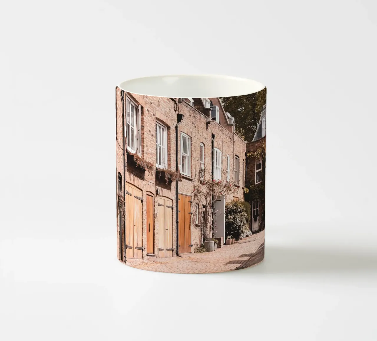 Londra, Inghilterra I Strada lastricata di mattoni a Notting Hill tazza in ceramica da Julie Travel Photography