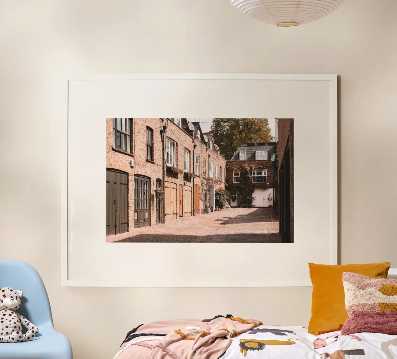 Londra, Inghilterra I Strada lastricata di mattoni a Notting Hill carta hahnemühle da Julie Travel Photography
