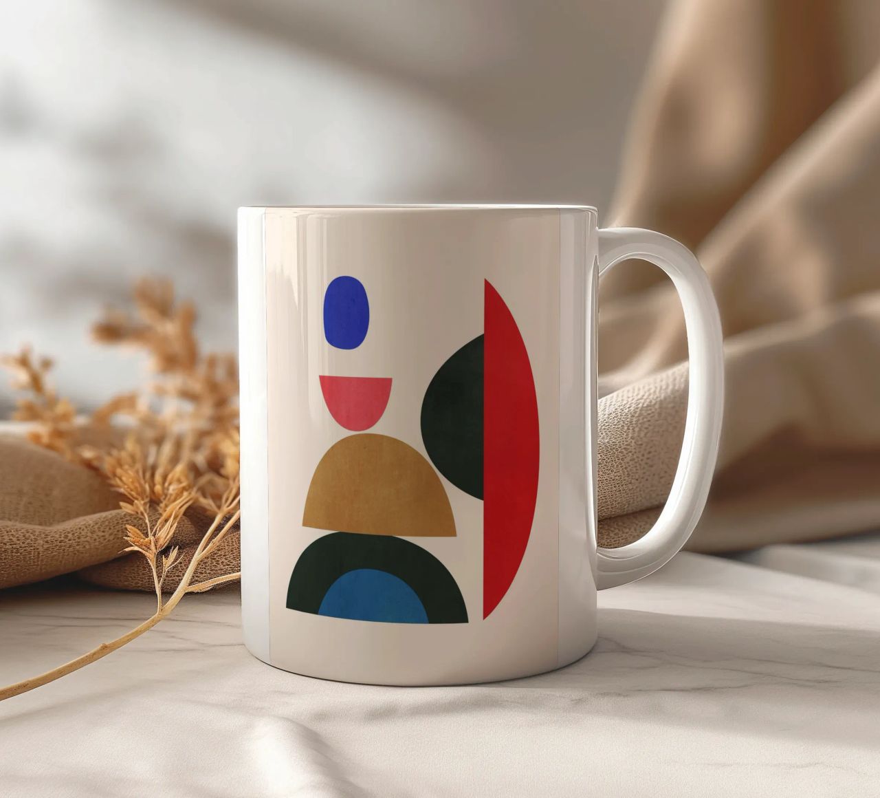 Astratto minimalista 86 tazza in ceramica da LeaDArt