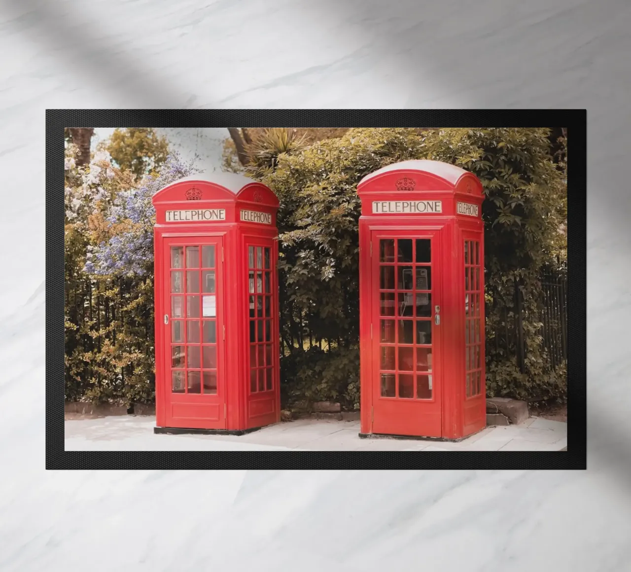 Londra, Inghilterra I Cabine telefoniche rosse inglesi zerbino da Julie Travel Photography