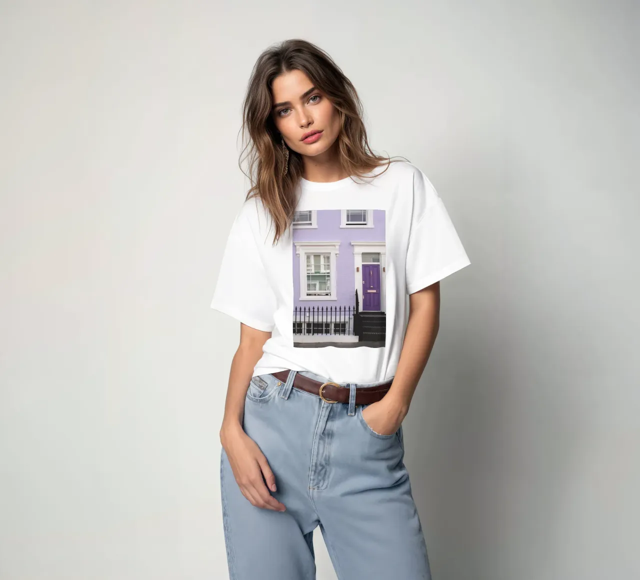 Londra, Inghilterra I Facciata di Notting Hill in viola t-shirt da Julie Travel Photography