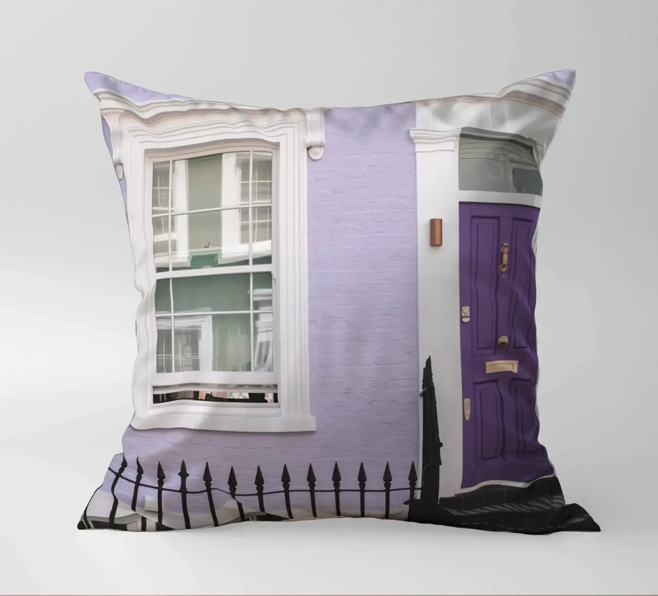 Londra, Inghilterra I Facciata di Notting Hill in viola cuscino da Julie Travel Photography