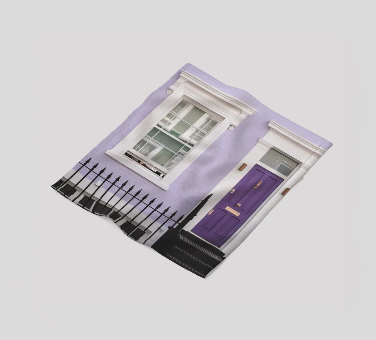 Londra, Inghilterra I Facciata di Notting Hill in viola coperta in pile da Julie Travel Photography