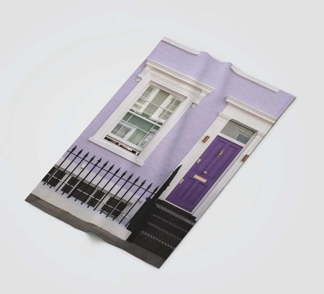 Londra, Inghilterra I Facciata di Notting Hill in viola coperta in pile da Julie Travel Photography