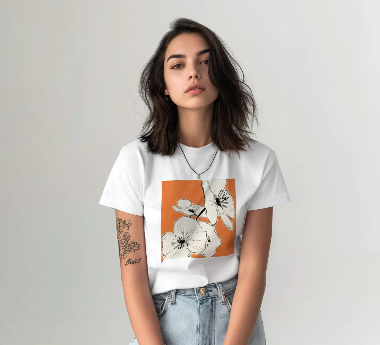 Minimal Abstract Flowers 35 t-shirt by LeaDArt