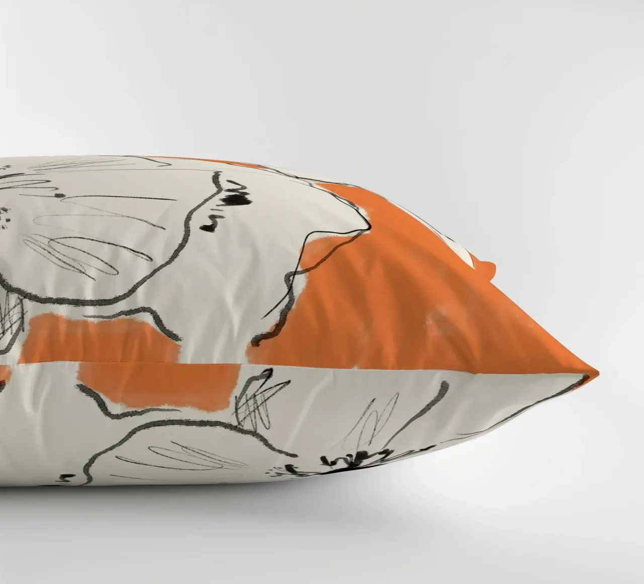 Minimal Abstract Flowers 35 decorative cushion by LeaDArt