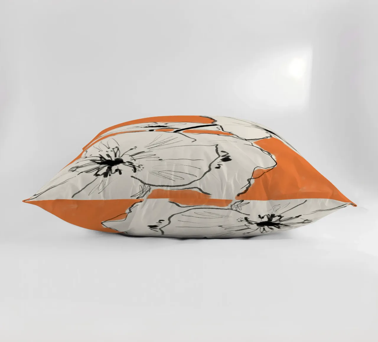 Minimal Abstract Flowers 35 decorative cushion by LeaDArt