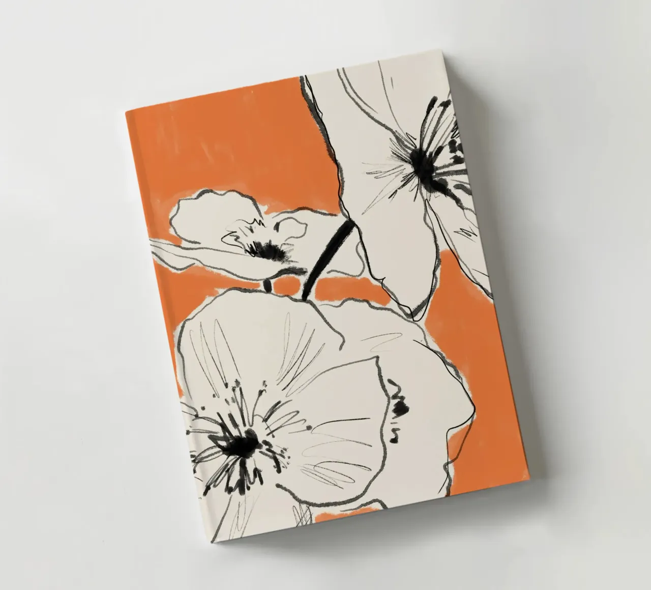 Minimal Abstract Flowers 35 notebook by LeaDArt