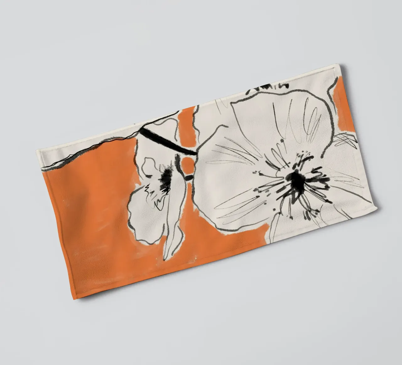 Minimal Abstract Flowers 35 towel by LeaDArt